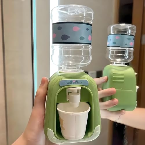 190ml Mini Water Dispenser with Cup – 1:6 Scale Green Simulated Drink Dispenser, On/Off Switch Design, Ideal for Office or...
