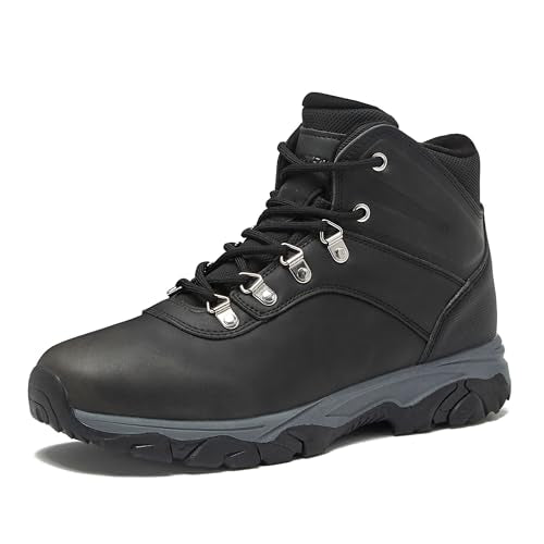 HI-TEC Aspen Mid Waterproof Men's Hiking Boots - Black or Brown, Medium or Wide Lightweight Outdoor Trekking Shoes