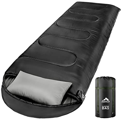 MEREZA 0 Degree Winter Sleeping Bag for Adults Kids with Pillow, Cold Weather Sleeping Bag for 4 Season Camping Hiking Bac...