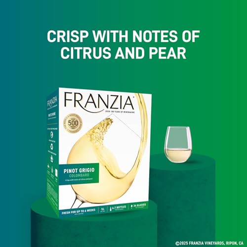 Franzia Pinot Grigio, White Wine, 5 Liters