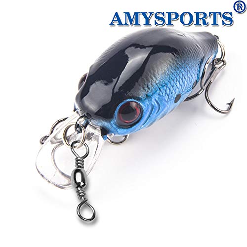AMYSPORTS High Strength Fishing Swivels Barrel Solid Ring Barrel Fishing Swivel Rolling Fishing Tackle Line Connector Salt...