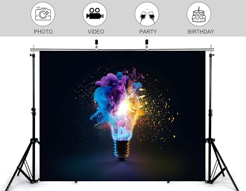 5x4ft Creative Photography Background with Light Effect Design Backdrop,Large Format Wall Decoration for Wedding,Birthday,...