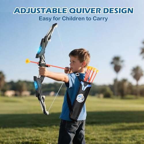 VROGTIK LED Standing Target Archery Set with Bow & Arrows for Kids 4-12 Years Old, Outdoor Sports Toy Gift for Boys & Girl...