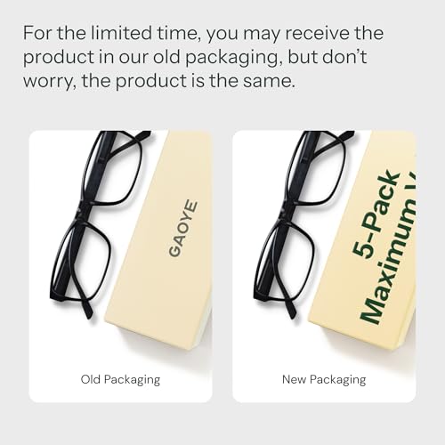 Gaoye 2.5 Professional Reading Glasses for All Day - Computer Readers with Blue Light Protection - Value Pack
