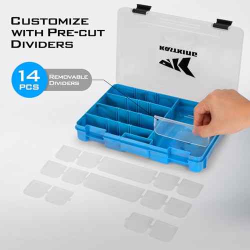 KastKing Bait Vault Camouflage Tackle Box, Plastic Tackle Trays, Fishing Tackle Box Storage Organizer with Removable Dividers, 2 Packs /4 Packs Lure Boxes Terminal Tackle Storage