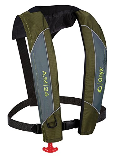 Onyx A/M-24 Automatic/Manual Inflatable Life Jacket, U.S. Coast Guard Approved, Low Profile, Compact Design, Manual Conver...