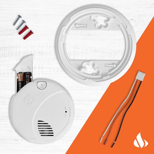 First Alert SM300-AC, Interconnect Hardwire Dual Sensor Smoke Alarm with Battery Backup, 1-Pack