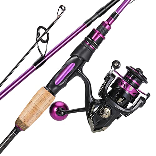 Sougayilang Spinning Combo, Medium Heavy Fishing Pole and 2000 Spinning Reel Set, Fishing Rod and Reel Commbo for Bass Fis...