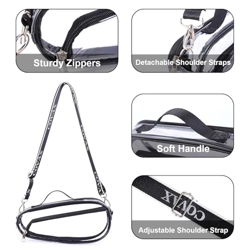 COVAX Clear Crossbody Purse Bag, Stadium Approved for Concerts, Festivals