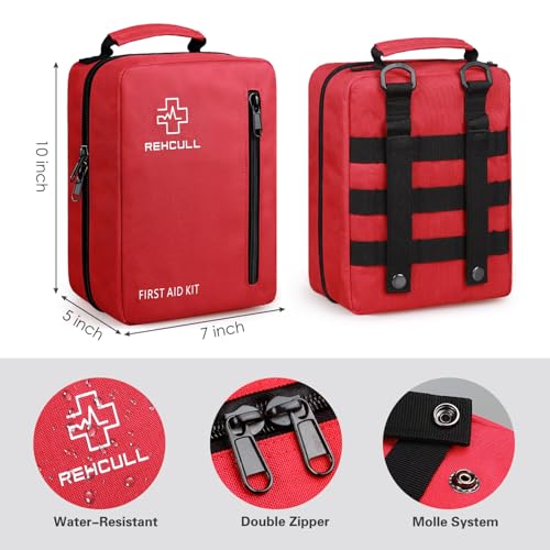 First Aid Kit for Home, Premium 410 Piece Well-Organized Large Medical Kits Survival for Travel Camping Hiking, Premium Wa...