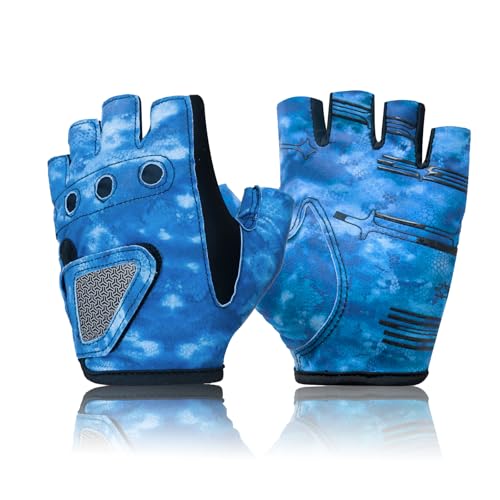 Rioomui Stubby Fingerless Fishing Gloves Men - Lightweight Breathable Anti-Slip Kayak Gloves Women for Kayaking, Sailing,P...