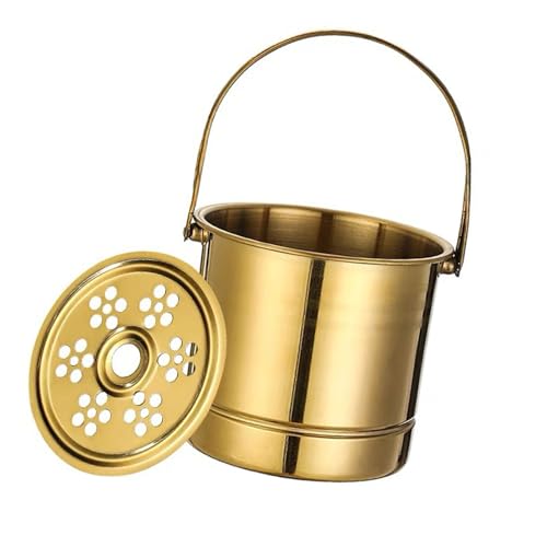 Insulated Stainless Steel Ice Bucket 1L Professional Thickened Stainless Steel Ice Bucket with Filter Plate for Cocktail B...