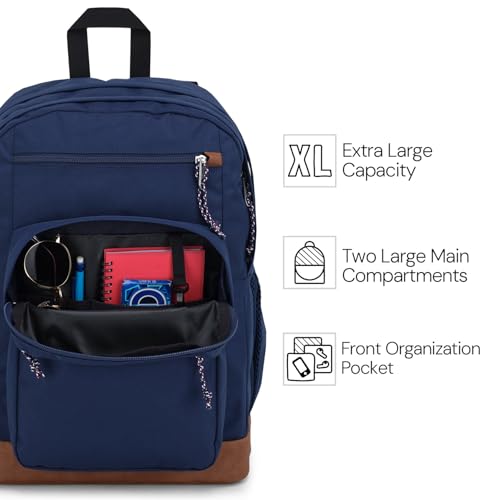 JanSport Cool Backpack, with 15-inch Laptop Sleeve - Large Computer Bag Rucksack with 2 Compartments, Ergonomic Straps, Black