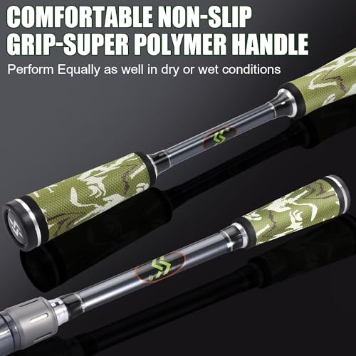 Sougayilang BD Fishing Rod and Reel Combos, Spinning & Casting Fishing Combo,30Ton+24Ton Graphite 2 Pc Fishing Poles with ...