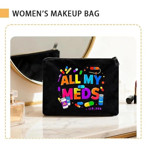 Medicine Bags Organizer Storage Pouches Medicition Makeup Bags Meds Travel Toiletry Bag Pills Medicine Cosmetic Pouche Bag...