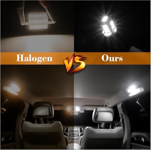 iFunyLED 24 Pieces Dome Light LED Car Interior Bulb Kit Set 194 T10 DE3175 578 31mm 42mm Bulbs Interior Replacement Lights...