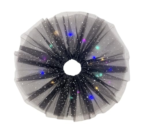 Women Light Up Tutu Skirt Stars Glow Tutus Layered Ballet Led Tulle Skirts for Halloween Party Costume