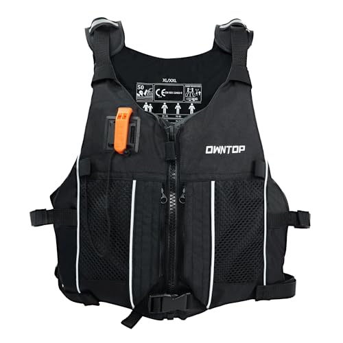 Owntop Swim Jacket Adult Youth | Hydration Pack | Dual Mesh Pockets | Attached Whistle | Ultra-Thin for Freer Movement | K...