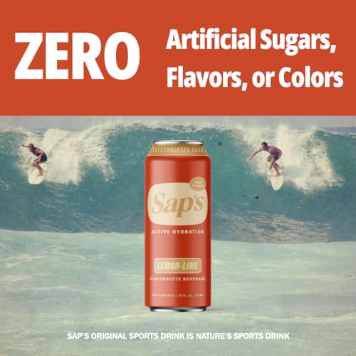 SAPS Zero Added Sugar Electrolytes Drink with Adaptogens & Aminos - Lemon Lime Instant Hydration Sports Drink, Zero Added ...