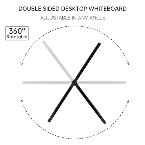 Small Magnetic Dry Erase Whiteboard – Mini Desktop Portable Easel Dry Erase White Board for Students Double Side to Do Lis...