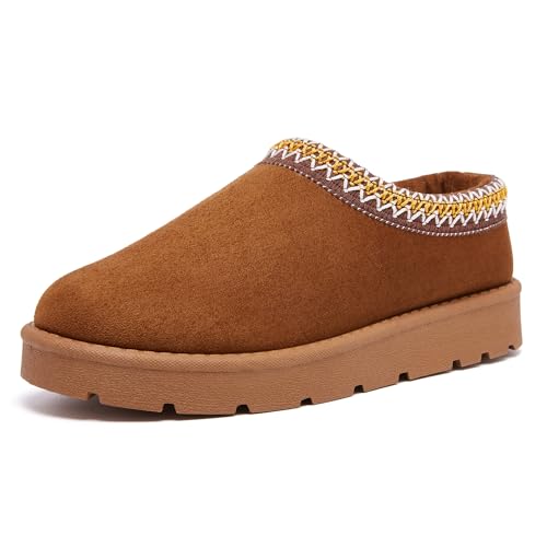 Lurnyet Women's Slippers Platform Mini Boots Anti-Slip Short Ankle Boot Faux Fur Sneakers Winter Cozy Warm House Shoes Ind...