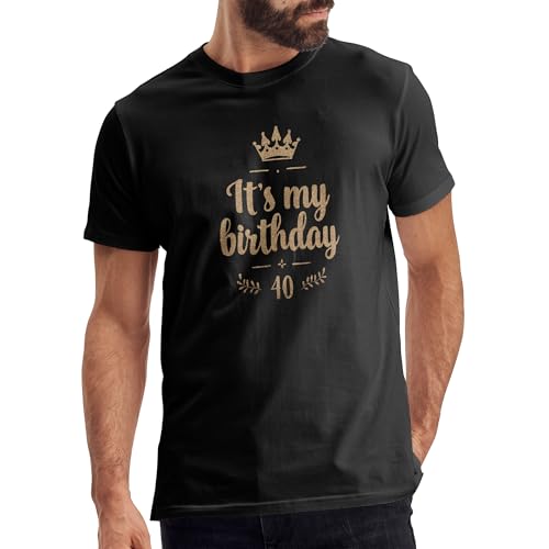 40th Birthday Shirt Birthday Gifts for Men Husband Boyfriend Brother Vintage Graphic Tee Black