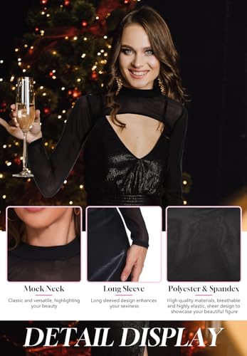 Zando Sheer Bolero Shrug for Women - Mesh Crop Tops Open Front Sexy Rave Outfits Long Sleeve Workout Top Beach Arm Cover Up