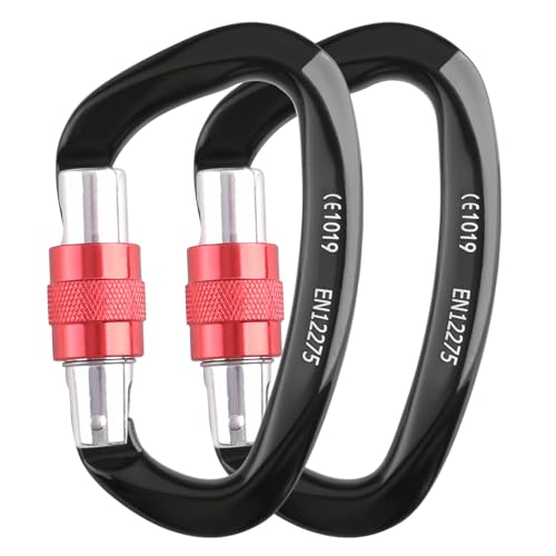 TRIWONDER 12kN 25kN Carabiner Clips Heavy Duty Aluminum Small Carabiners for Hammock Keys Dog Leash Camping Hiking Backpac...