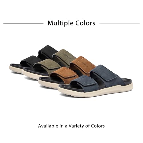 NEWBELLA Men's Summer Sandals - Comfortable Beach Slippers for Home & Outdoor, Lightweight Quick-Dry Slides with Arch Supp...