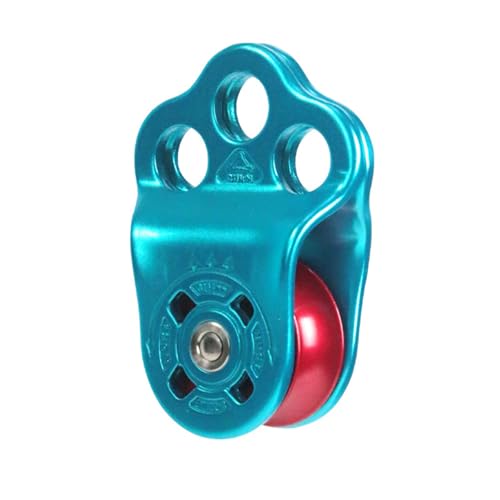 Climbing Pulley, 30KN Three Holes Ball Bearing Single Pulley, Rock Climbing Pulley for 14mm Rope Hauling, Rock Climbing, R...