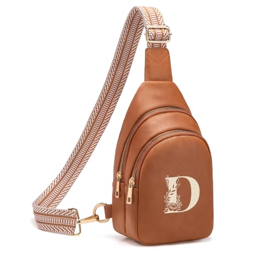 Viverte Crossbody Bags for Women Initial Sling Bag Cross Body Fanny Packs Personalized Gifts for Mom Women Wife