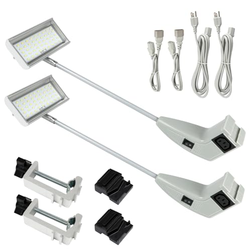 SUNLITOPTO Trade Show Lights LED Display and Exhibit Arm Lighting, Connectable Tradeshow Lights Included Clamps, Mounting ...
