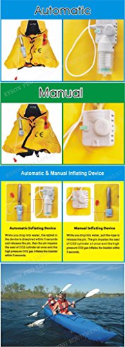 Lifesaving Pro Automatic/Manual Inflatable Vest PFD Inflate Life Jacket Zippered Pocket Lifejacket Vest SUP Survival Aid