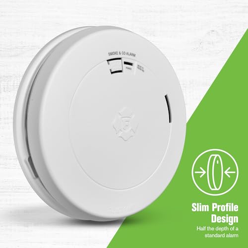 First Alert BRK Battery-Operated Combination Smoke & Carbon Monoxide Alarm with Slim Profile Design, 1-Pack