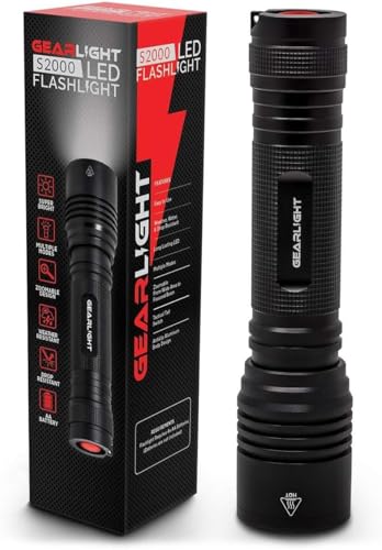 GearLight S2000 LED Flashlight High Lumens - Super Bright, Powerful, Mid-Size Tactical Flashlight for Outdoor Activity & E...