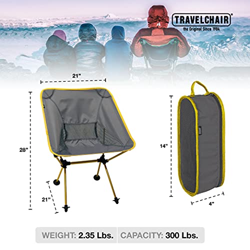 Travel Chair Joey Chair Folding Camping Chair Outdoor for Hiking Backpacking Lawn Beach Sports Lightweight Stable Portable...