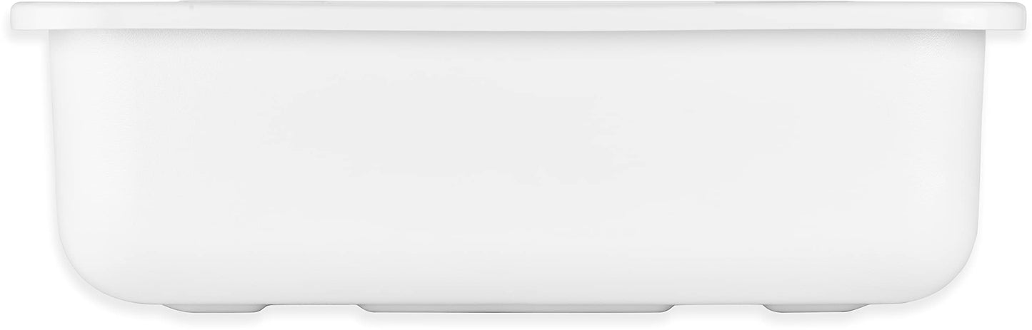 Carlisle Foodservice Products Cm104202 Coldmaster Full Size Insulated Cold Pan Holder, 24.1 Quart Capacity, 6 Deep, White