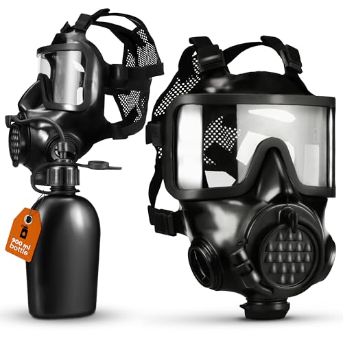 MIRA SAFETY CM-8M Full-Face CBRN Gas Mask W/Canteen - Reusable Survival Nuclear Chemical Respirator for Prepper Gear and S...