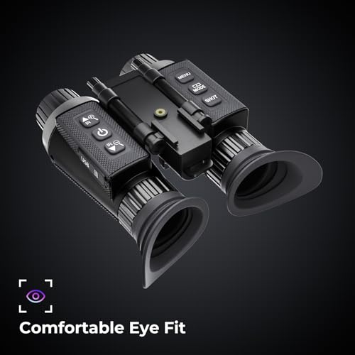 GOYOJO 4K Head-Mounted Night Vision Goggles & Binoculars for Adults – Infrared NVG with Manual Focus & 8X Digital Zoom for...