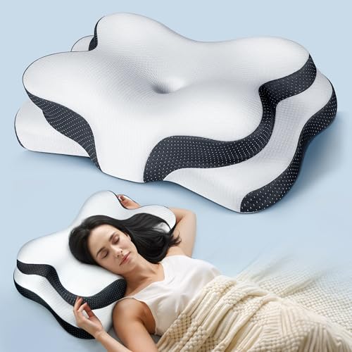 Osteo Sustained Cervical Health Neck Pillow, Contour Zoned Design Ergonomic Pillow for Pain Relief, No-Temperature Affecte...