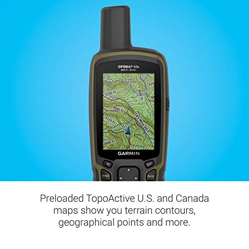 Garmin GPSMAP 65s, Button-Operated Handheld with Altimeter and Compass, Expanded Satellite Support and Multi-Band Technolo...