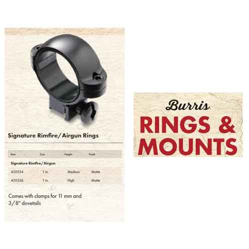BURRIS Signature Secure Reliable Durable Solid Steel Tactical Shooting Rimfire/Airgun Optic Mounting Rings with Pos-Align Inserts Technology