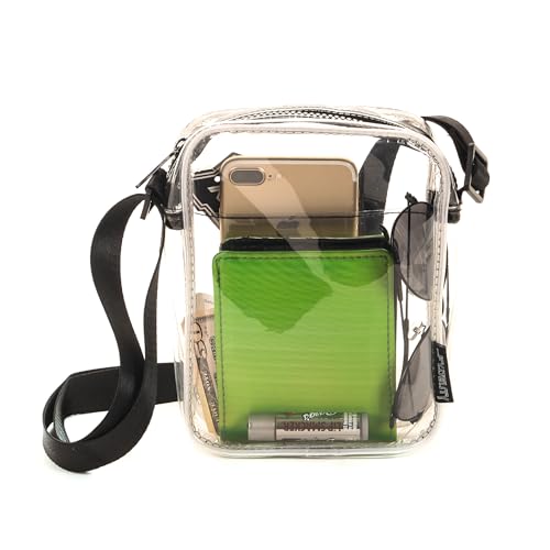 Fydelity- Cute Clear Concert Bags for Women, Small Clear Bag for Stadium Events or Festival Shoulder Bag | Transparent Cle...