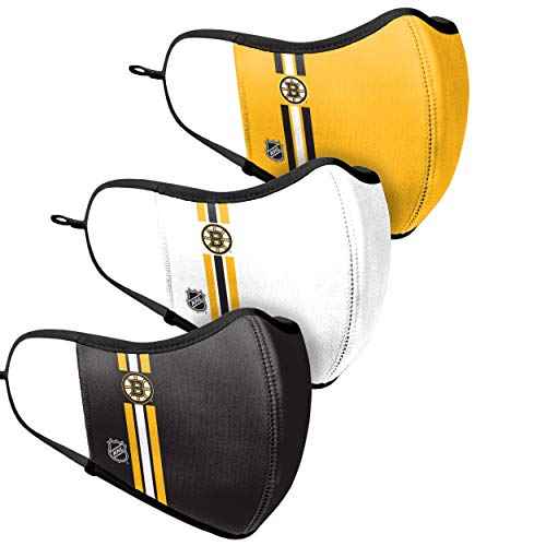 foco NHL unisex-adult NHL Team Logo Sport Reusable Washable Fashion Face Cover Mask 3-pack