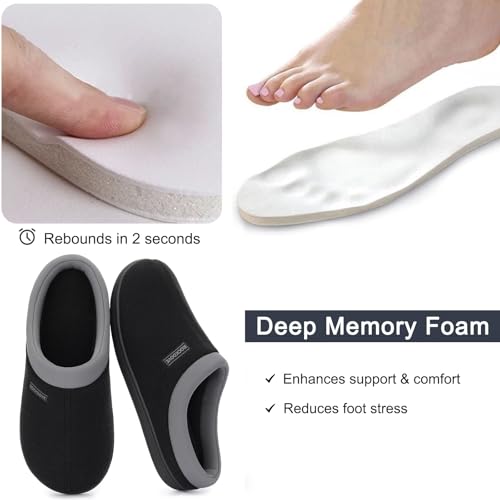 RockDove Women's Polar Fleece Two-Tone Memory Foam Clog House Slippers Non Slip Rubber Sole Indoor Outdoor Machine Washable