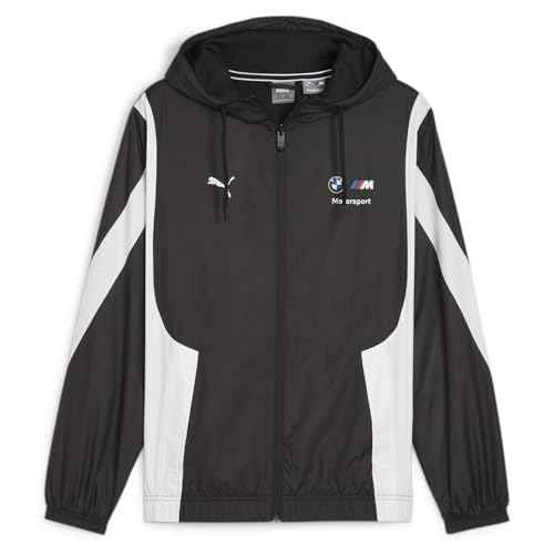 PUMA Men's BMW M Motorsport Hooded Woven Jacket, PUMA Black, Small