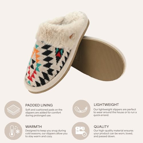 C.C Multi-Option Colorful Slip-On Slippers With Faux Fur Lining Indoor-Outdoor House For Women