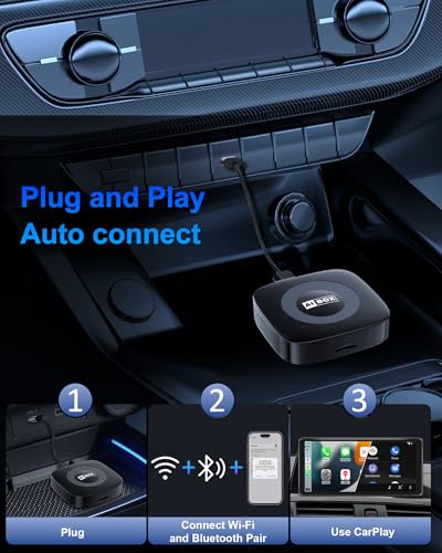 Ai Magic Box for Streaming Netflix/YouTube/TikTok, Wireless CarPlay Adapter Dongle with USB Drive for OEM Wired Car Play &...