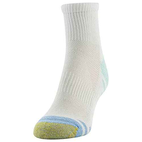 GOLDTOE womens Half Cushion Sport Quarter Socks With Mesh, 6-pairsSocks