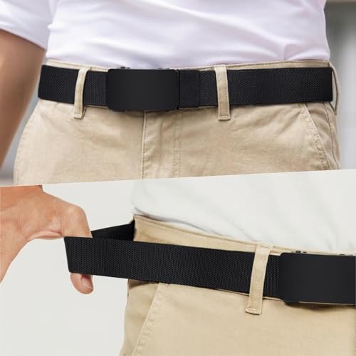 COAGOU Nylon Ratchet Belt for Men, Tactical EDC CCW Gun Belt, Adjustable Stretch
